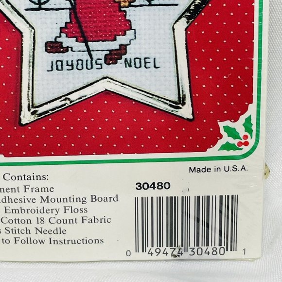 1 Small Christmas Ornaments With Frame New Berlin Cross Stitch Kits Vintage - Picture 4 of 10